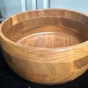 Kustom Kraft Vtg Black Walnut Wooden Bowl Made in USA